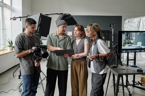 Director and film crew